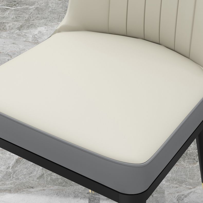 Glam Style Side Chair Parsons Armless Side Chair for Kitchen