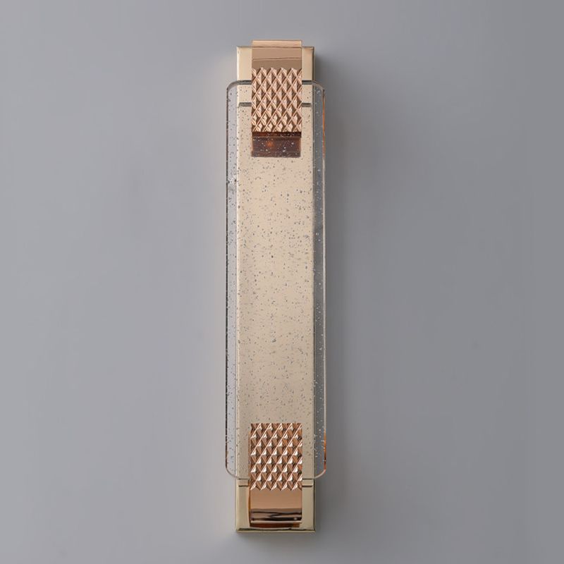 LED Crystal Wall Mount Lighting in Gold & Clear Modern Wall Sconce