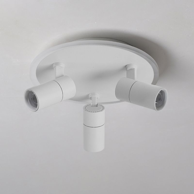 Plafonnier LED moderne en métal blanc, luminaire monté au plafond, pour porche