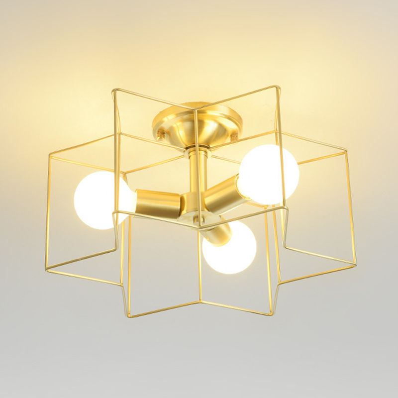 Star Shape Flush Mount Light Fixtures Modern Flush Mount Ceiling Light