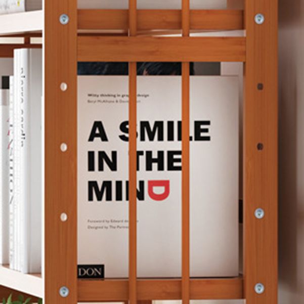 Bamboo Contemporary Bookshelf Etagere Shelf Bookcase with Shelves