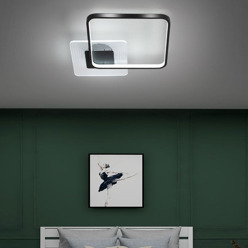 Square Flush Mount Light Flush Mount Led Lights Modern Flush Mount Light Fixtures for Living Room