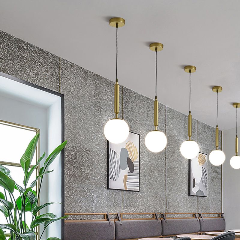 Sphärische Restaurant Anhänger Beleuchtung Glas 1 Licht moderner Stilhängeleuchte