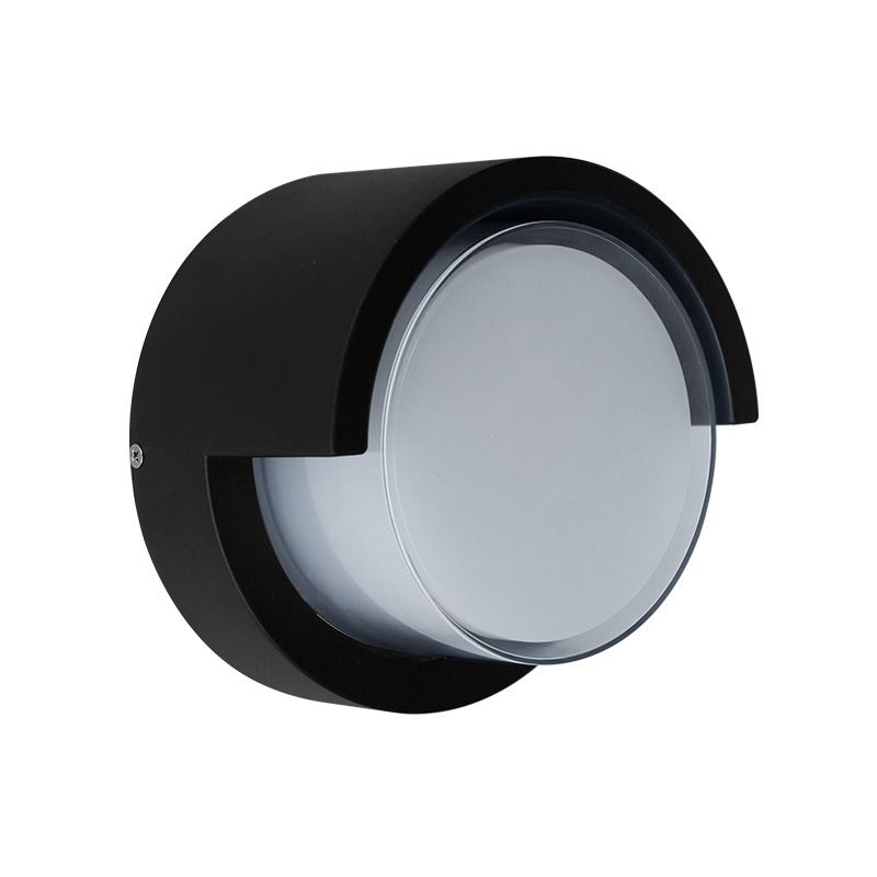 Fissature di illuminazione contemporanea con ombra acrilica arrotonda lampada esterna