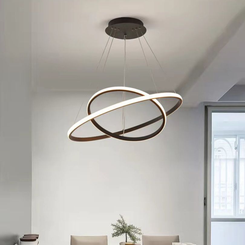 Modern Dining Room Lighting multipli lampadario lampadario rotondo in metallo lampadario