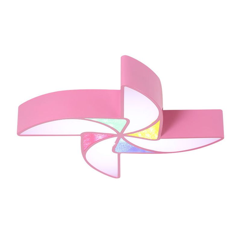 Pinwheel Shaped LED Flush Mount Licht Eenvoud Acryl Kwekerij Plafond Licht Flush Mount