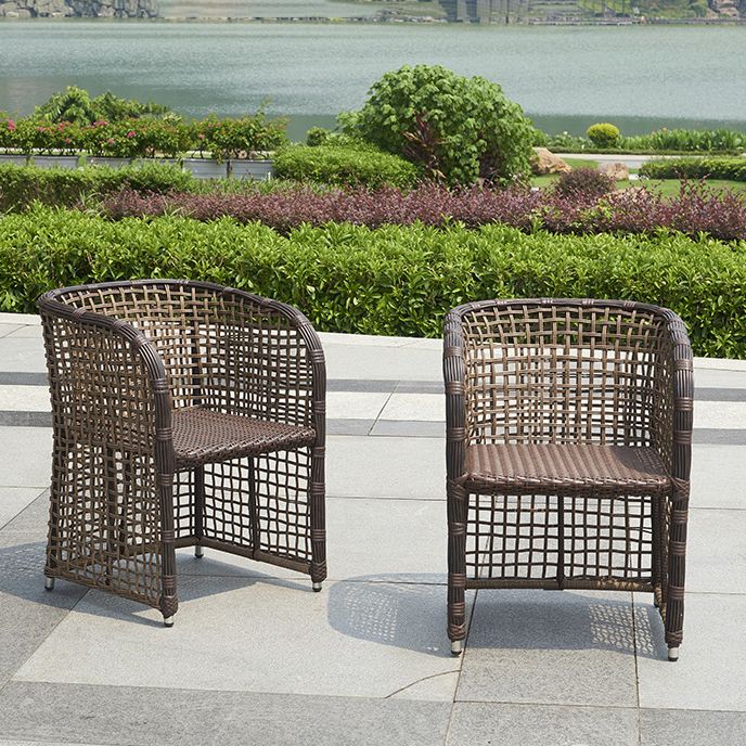 Modern 1/3 Pieces Dining Metal Set Glass Dining Table Set for Outdoor