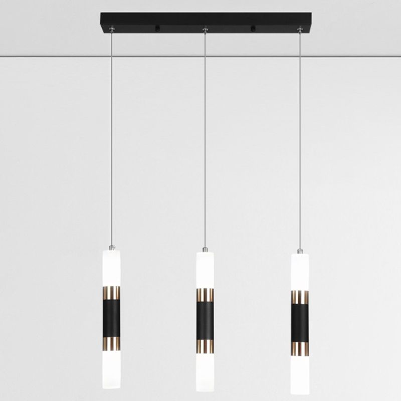 Cylindrical Shape Metal Hanging Lights Modern Style Hanging Light Fixtures