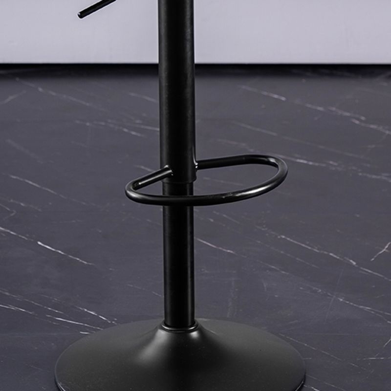 Modern Adjustable Height Stool Matte Finish Upholstered Bar Stools