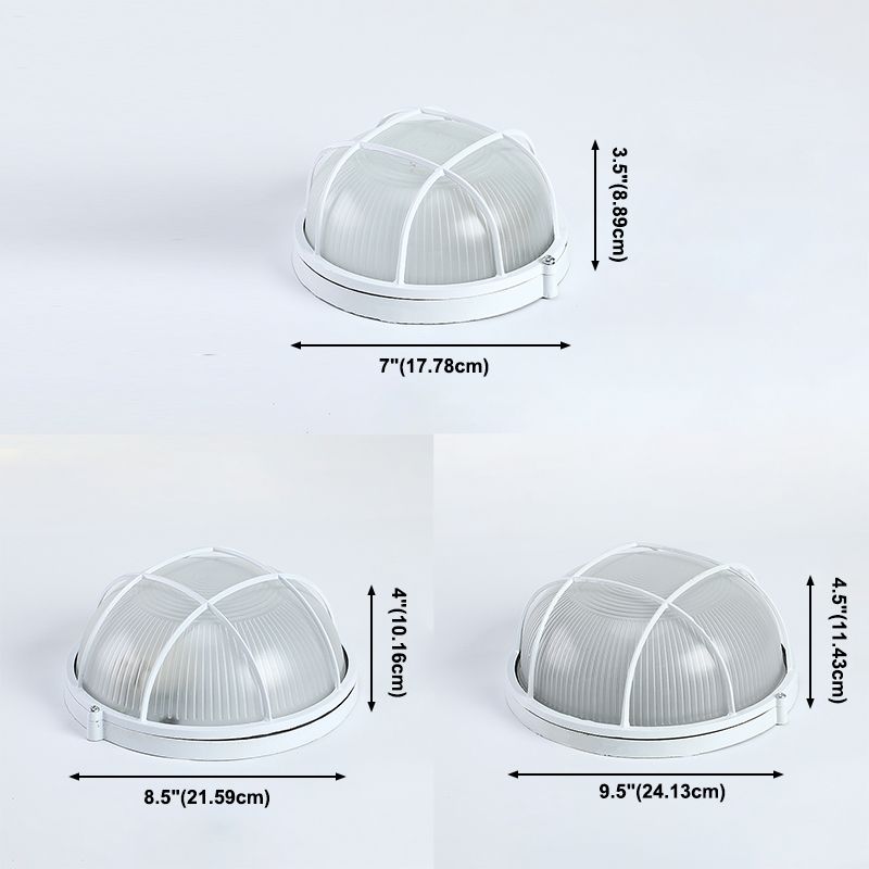 Simplicity Lámpara de techo para balcón, resistente al agua, a prueba de herrumbre, 1 luz de montaje empotrado para exteriores