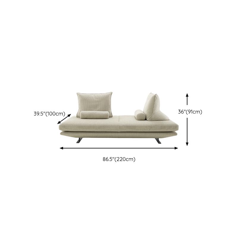 Contemporary Upholstered Solid Color Lounge Chair with Metal Legs