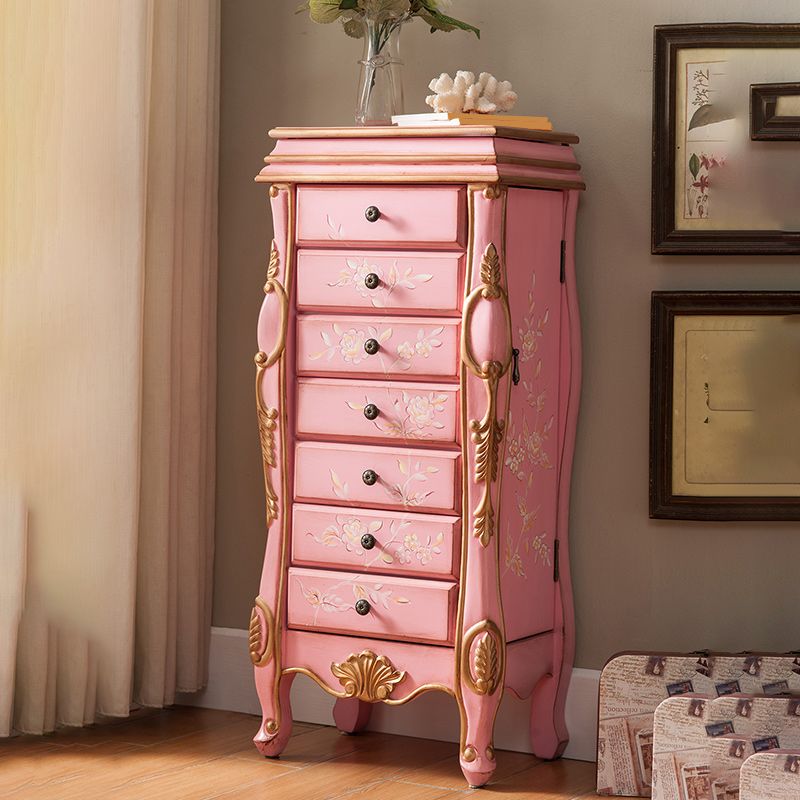 Classic Glam Storage Chest Solid Wood Storage Chest Dresser with 7 Drawers