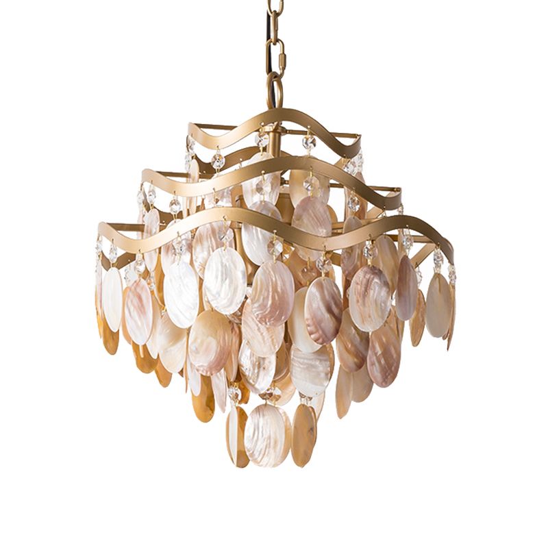 Contemporary Globe Acrylic Chandelier Light Multi-Head Ceiling Pendant with Crystal Shell