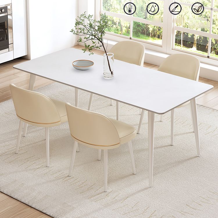 Modern Rectangle Stone Dining Table 1/2/5/7 Pieces Dining Set for Dining Room