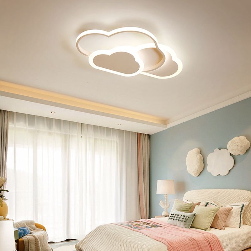 Nubes Contemporáneas Flush Metal Ligero 3-Soporte De Techo De Montaje A Ras De Luz