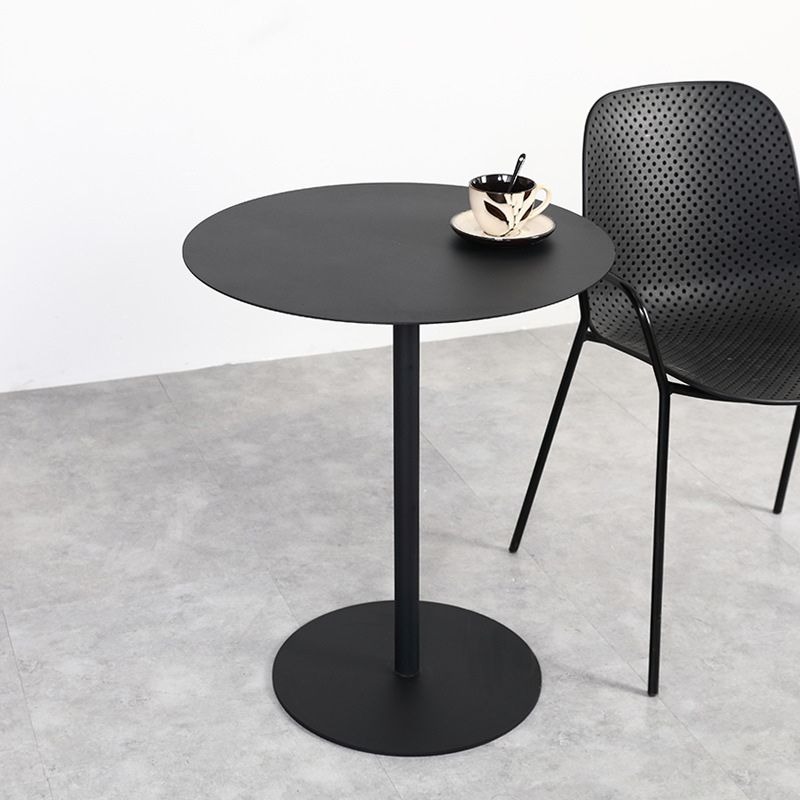 Medieval Modern Style Pedestal Base Round/square Metal Table Black Side Table