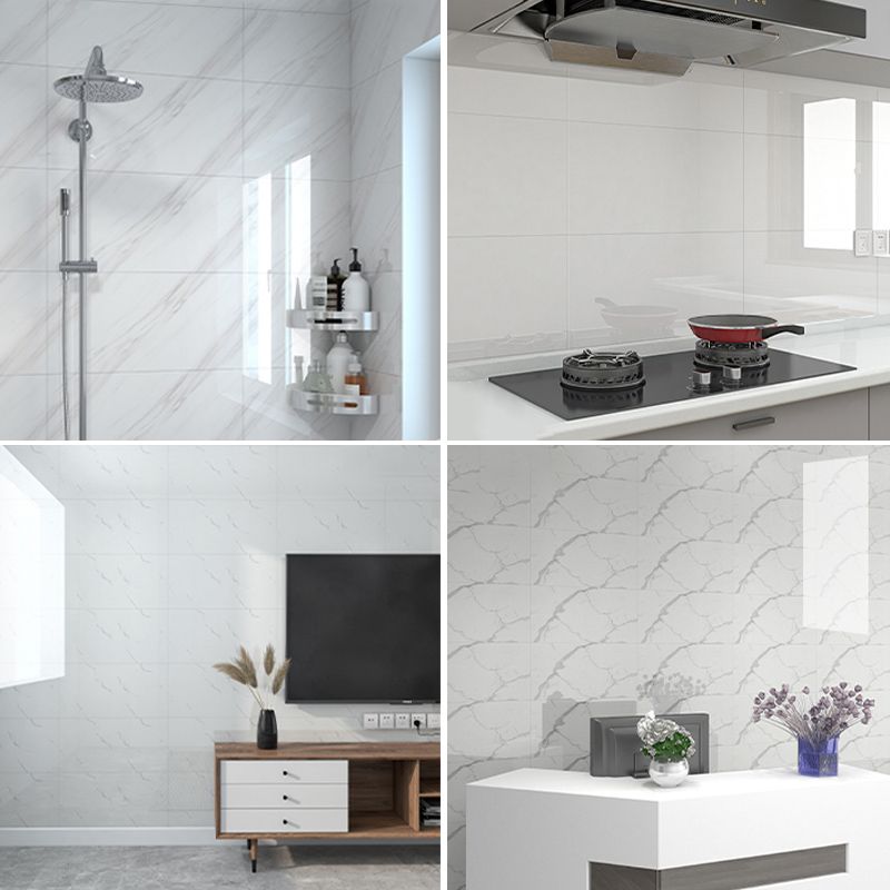 PVC Peel and Stick Backsplash Single Tile Waterproof Wallpaper