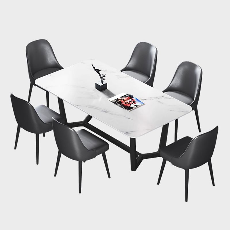 Modern 1/2/5/7 Pieces Rectangle Dining Set Sintered Stone Dining Table Set