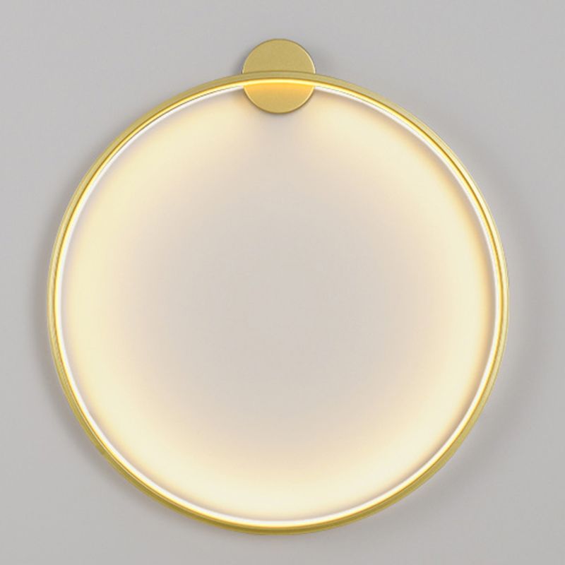 1 leggero illuminazione da parete in stile moderno in stile moderno per parete rotonda minimalista per letto per camera da letto