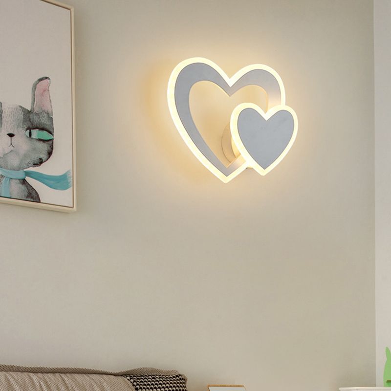 Modern Style Geometric Wall Mounted Lamps Metal 2 Lights Wall Lights