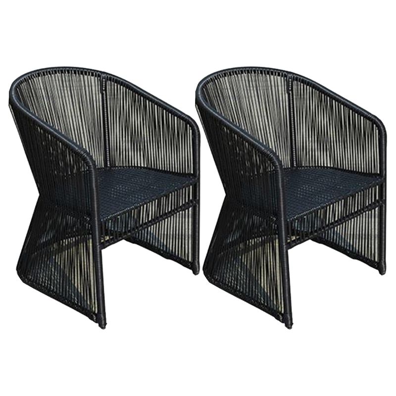 Glass Top Modern Dining Table Set 1/2/3/4/5 Pcs Balck Metal Dining Set