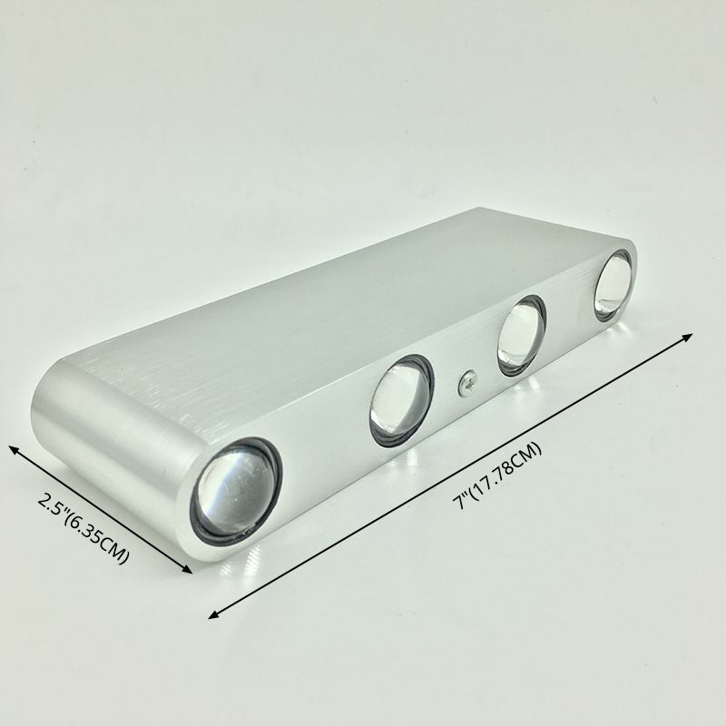 8-Lights Rectangular LED Wall Lamp Creative Aluminum Decorative Ambiance Light for Pub Coffee Shop