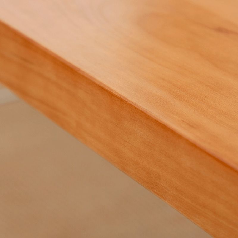 Scandinavian Rectangular Wood Coffee Table 15.7" H Acrylic Legs Cocktail Table