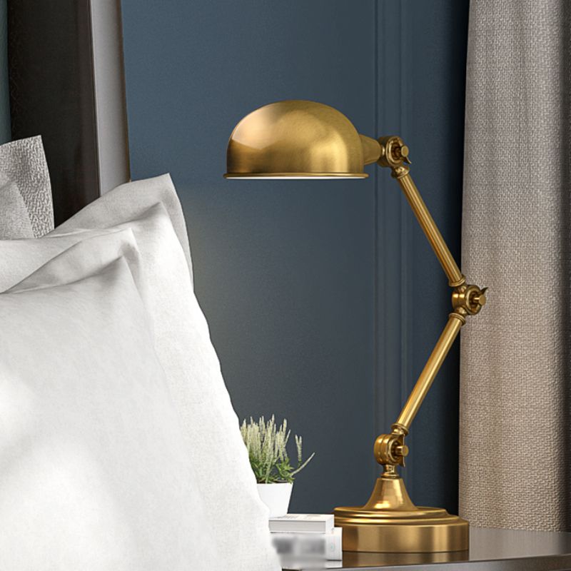 Dome 1 Light Nightstand Lamp Mid Century Metal Night Table Lamps