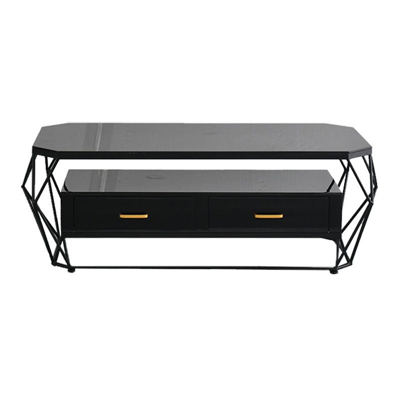 Contemporary Coffee Table with 2 Drawers Single Frame Coffee Table