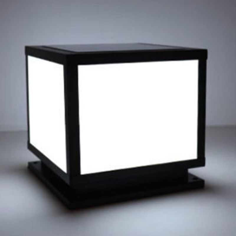 Nordic Style Acrylic Shade Outdoor Light Solar Energy Pillar Lamp for Outdoor