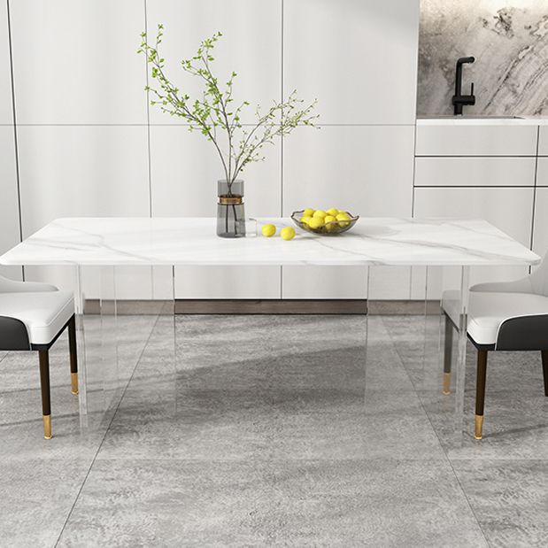 Modern 1/2/5/7 Pieces Dining Set Rectangle Stone Dining Table for Dining Room