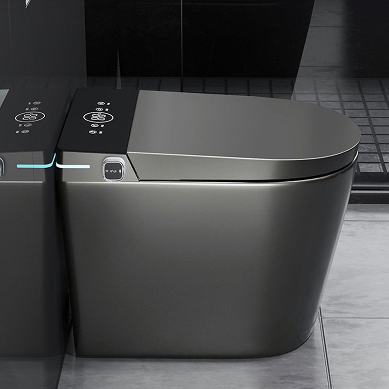 Modern Floor Mount Flush Toilet Siphon Jet Urine Toilet with Slow Close Seat for Washroom