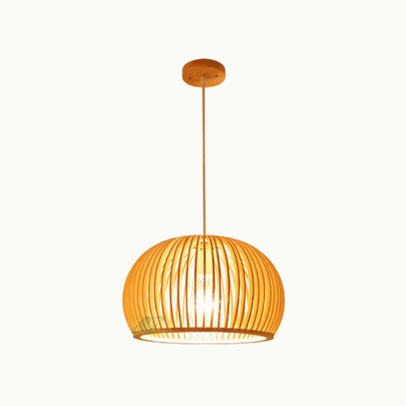 Wooden Hanging Lamp Contemporary Pendant Light Fixtures for Dining Room Coffee Shop