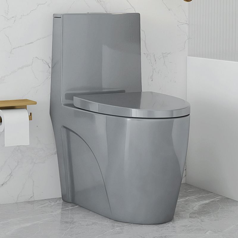 Traditional Siphon Jet Concealed Tank Flush Toilet Floor Mount Toilet Bowl with Seat