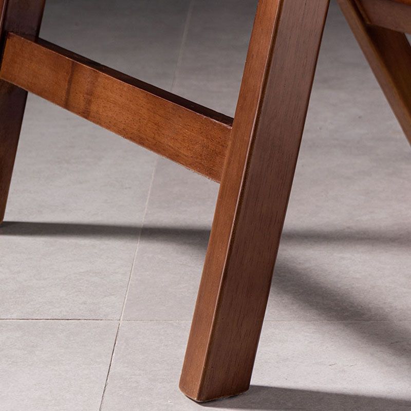 Contemporary Kitchen Chairs Dining Open Back Armless Side Chairs with Wooden Legs