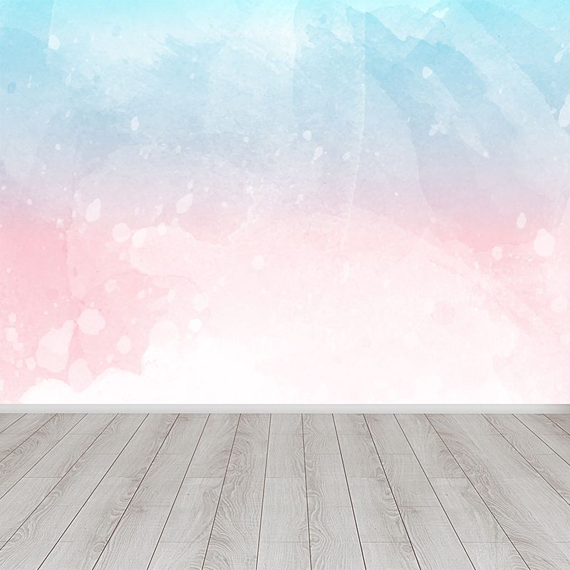 Modern Abstract Mural Wallpaper for Bedroom Customised Wall Covering in Pastel Color