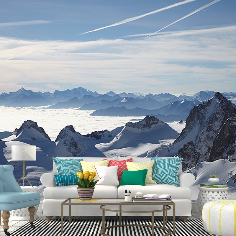 Photography Mountain Environment Friendly Mural Wall Covering for Living Room