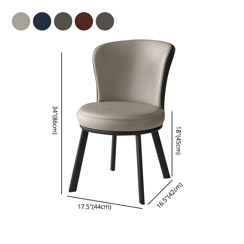 Eigentijdse stijl eetkamerstoelen keuken matte afwerking eetstoelen met metalen benen