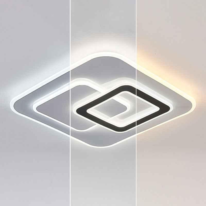 Plafonnier LED en forme de géométrie, moderne, en fer, 3 lumières, montage encastré, pour chambre à coucher
