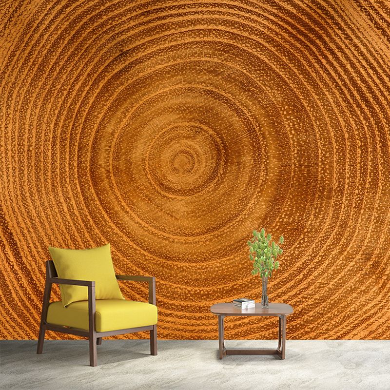 Illustration Stain Resistant Wallpaper Wood Grain Living Room Wall Mural