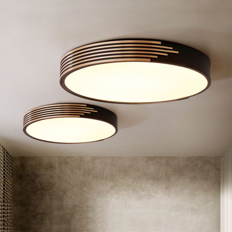 1-flammige, schwarze, bündige Deckenleuchte, runde, moderne Aluminium-Unterputzleuchte