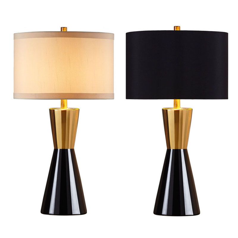 Black-gold Metal Single Head Postmodern Table Lamp for Bedroom Living Room Nightstand Lamps