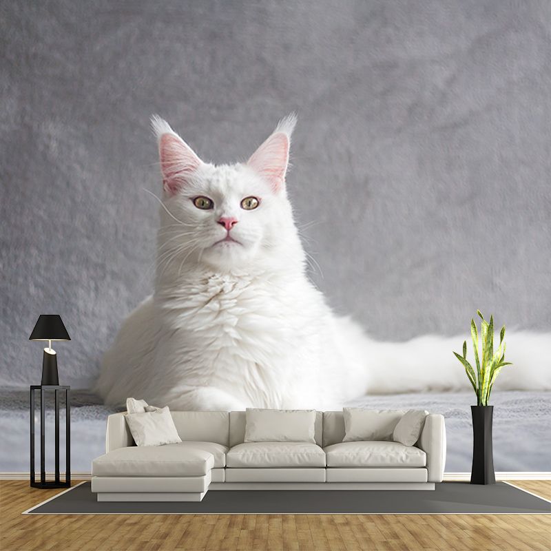 Photography Stain Resistant Wallpaper Cats Living Room Wall Mural