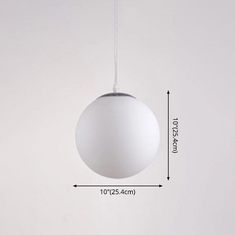 Globe Hanging Pendant Light Modern Simple Glass Pendant Light Fixtures for Restaurant