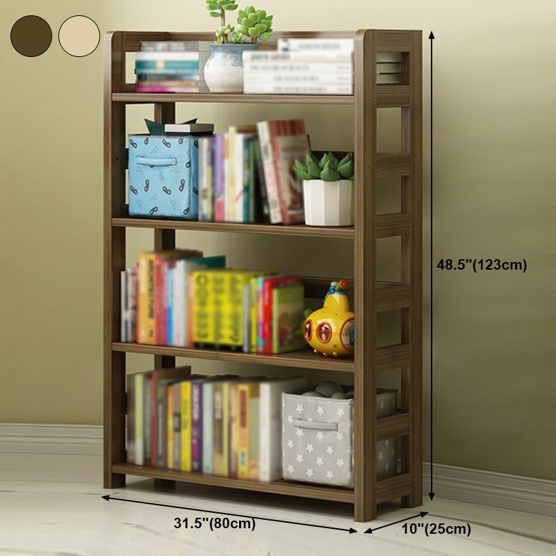 3/4/5-Shelf Modern Open Etagere Bücherregal Massivholz vertikaler Bücherregal