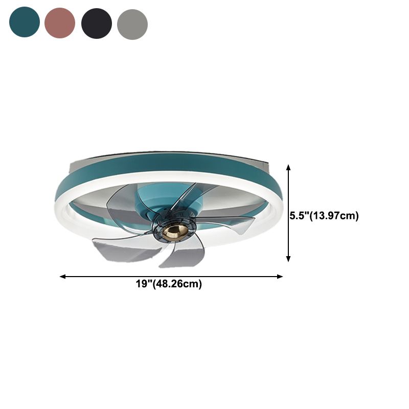 1 Light Ceiling Fan Lighting Modern Style Metal Ceiling Fan Light for Bedroom