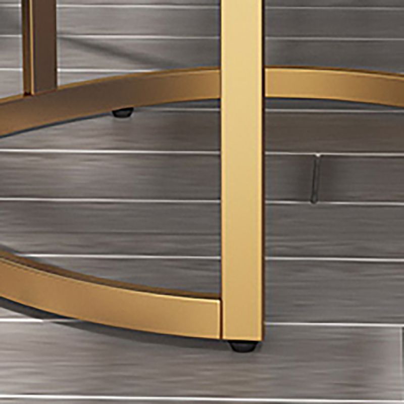 Glam Metal Dining Room Chair Upholstered Armless Dining Chair for Restaurant Use