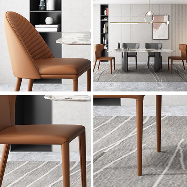 Modern Rectangle Dinette Set 1/4/5/7 Pieces Sintered Stone Top Dining Table Set