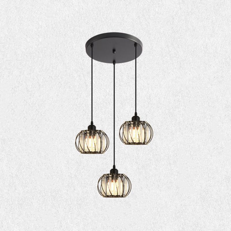 Luminaire pendentif en cristal globe Lumière suspendue minimaliste pour salle à manger