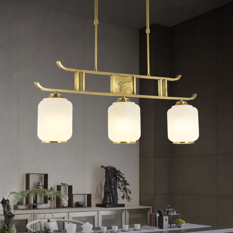 Modern Geometry Island Lighting Fixtures Glass 3 Light Pendant Lighting